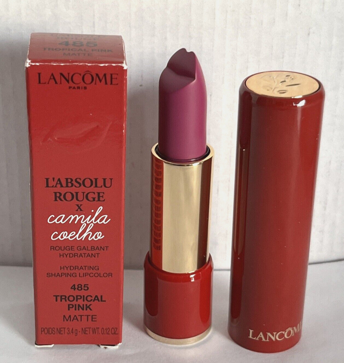 Matte Pink Lipstick 0.12 oz Hydrating Lip Color for Lips - Tropical Shade