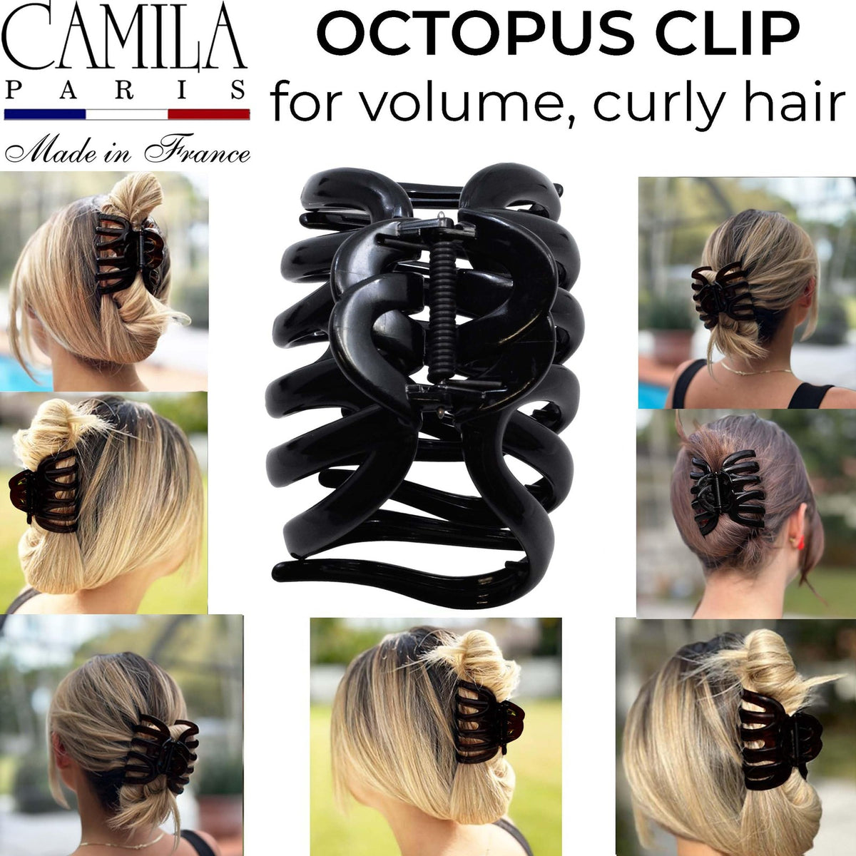 Camila Paris AD719 Octopus Hair Clips 3.75" Large 1 Count (Pack of