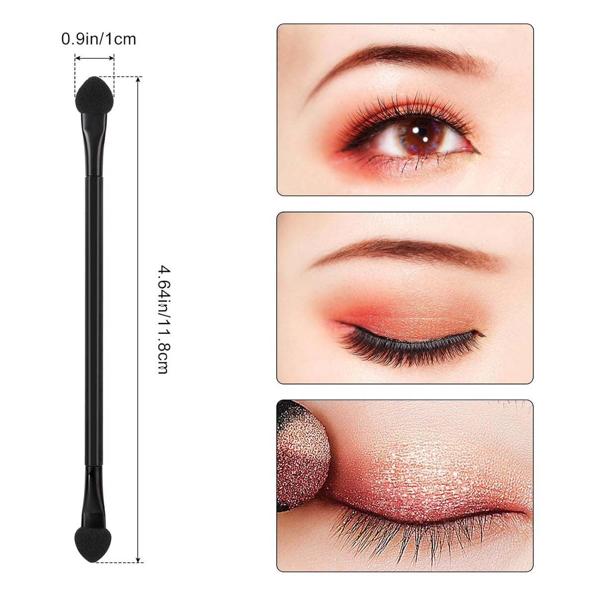 30PCS Disposable Double-Ended Eyeshadow Makeup Sponges Brushes