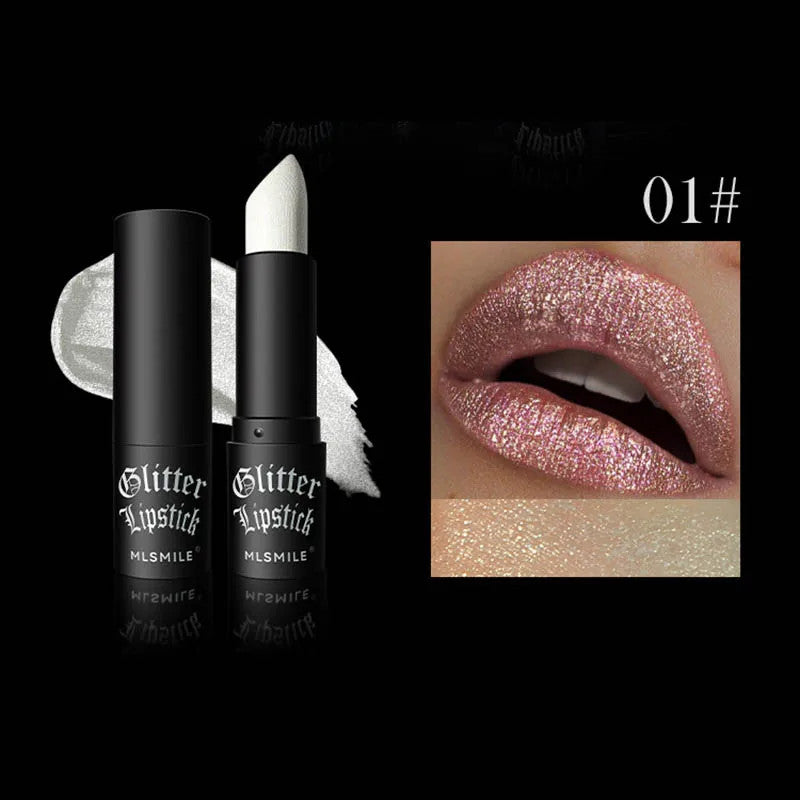 Waterproof Long-Lasting Diamond Pearlescent Lipstick - Metallic Lip Makeup