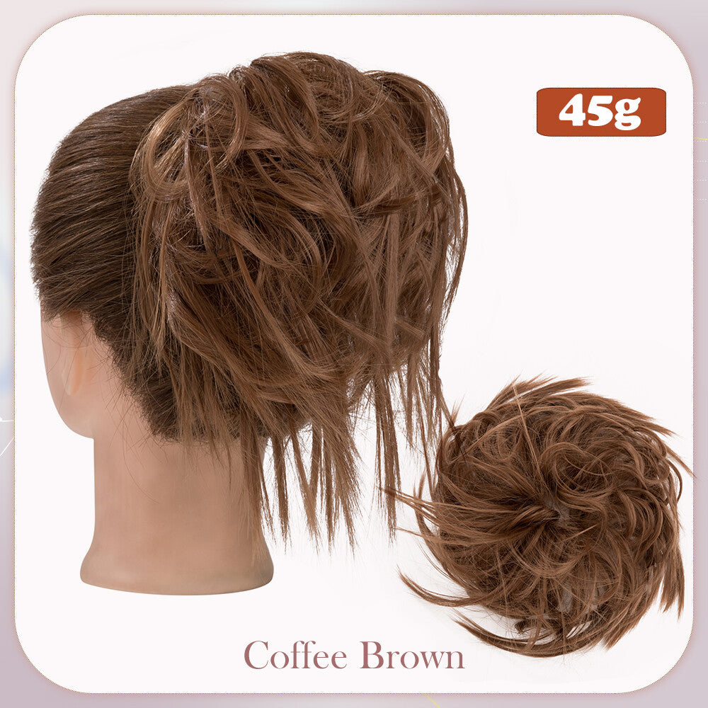 Large Messy Bun Hair Extension Wrap - Thick, Natural Look, Adjustable Updo