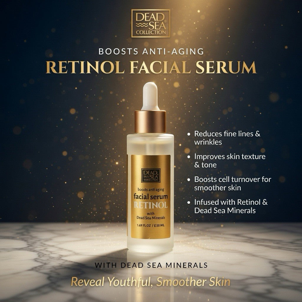 Retinol Facial Serum with Dead Sea Minerals for Anti-Aging & Firming 1.69 oz