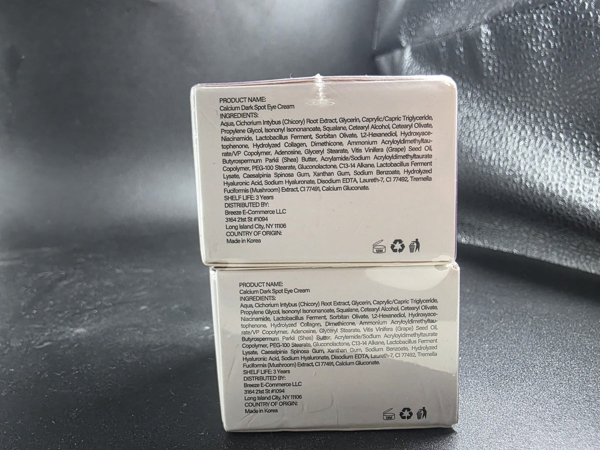 Calcium Dark Spot Eye Cream 2 Pack Anti-Aging for Dark Circles