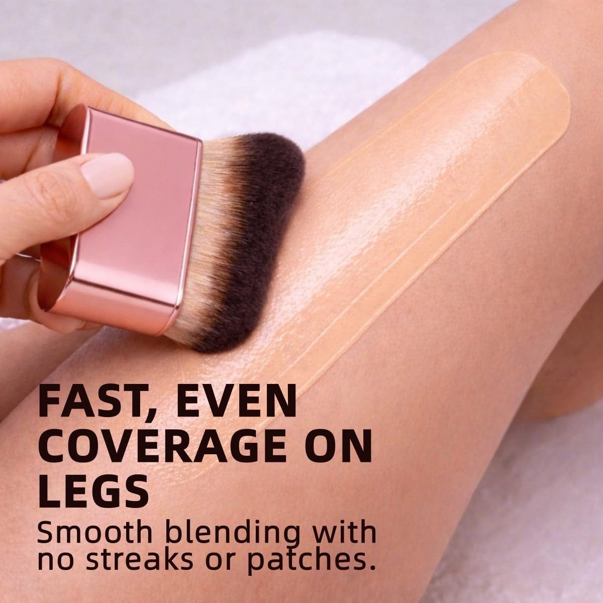 Self Tanner Brush - Large Kabuki Makeup Brush for Face & Body, Vegan