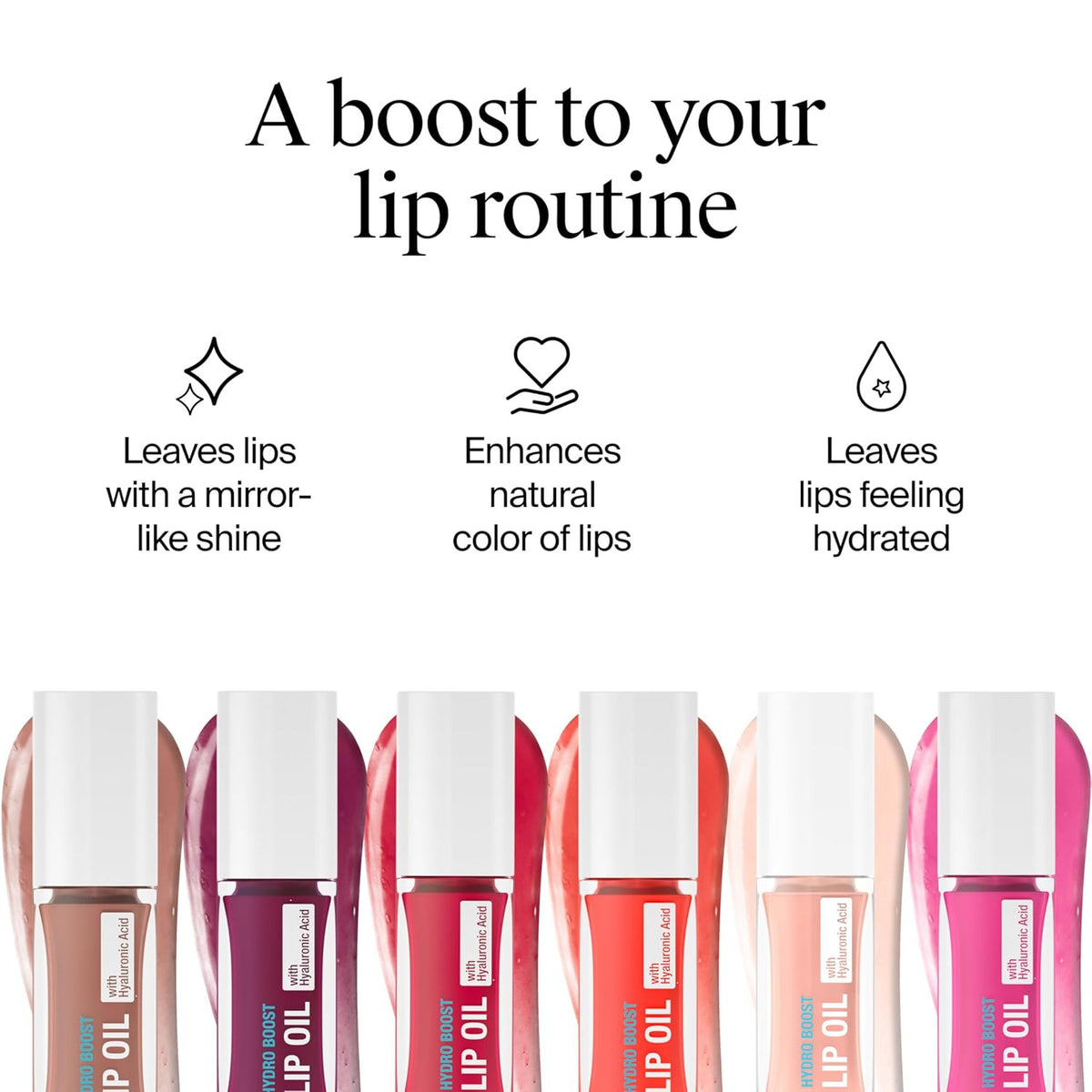 Neutrogena Hydro Boost Tinted Lip Oil with Hyaluronic Acid, Hydrating Pink Gloss