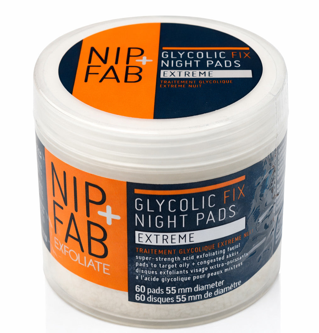 NIP + FAB Glycolic Fix Pads Extreme Night Cleanser Hyaluronic Bundle