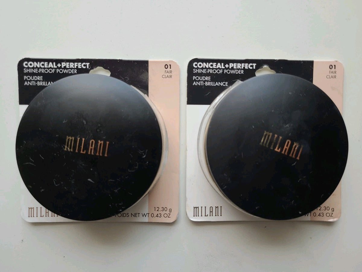 Milani Conceal and Perfect Shine-Proof Face Powder - 01 Fair, Pack of 2
