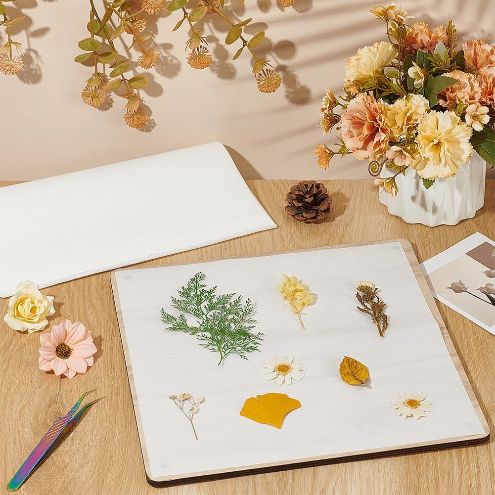 50 Sheets Absorbent Flower Pressing & Craft Paper - 10.4x10.4 Inch