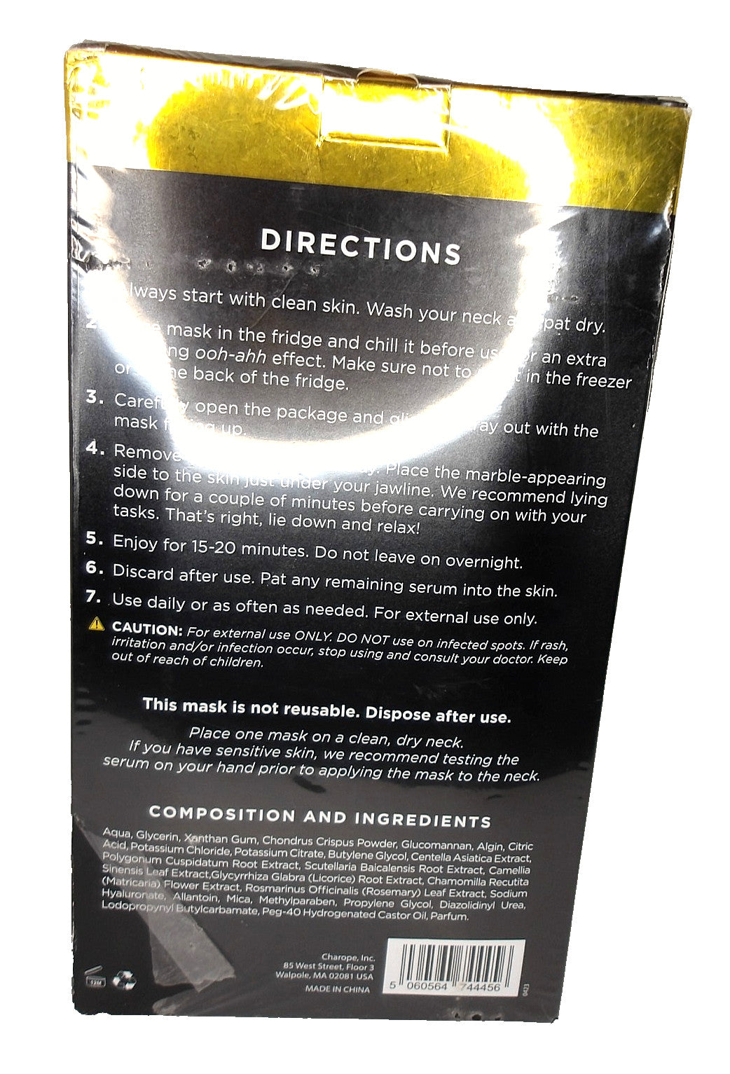 Golden Glow Neck Mask - 20 Pack