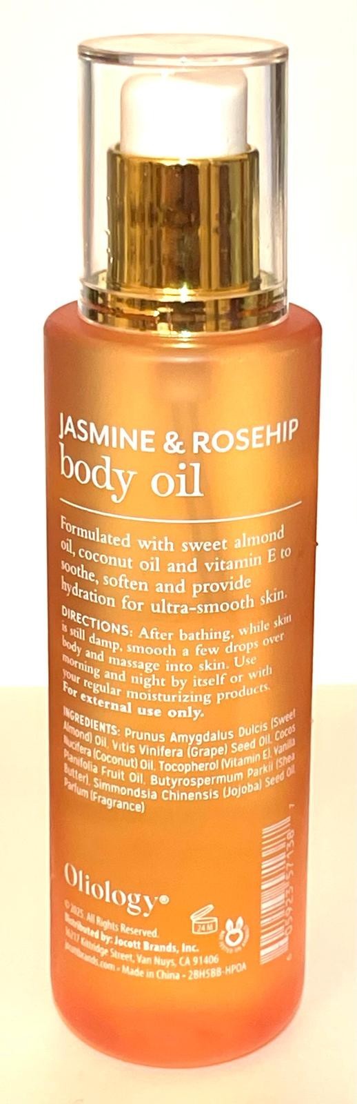 Jasmine & Rosehip Body Oil with Almond, Coconut & Vitamin E – 6 fl oz