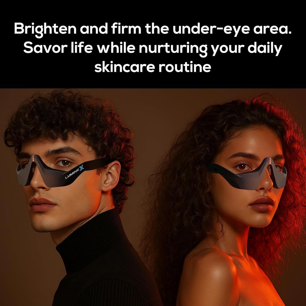 Under-Eye Red Light Therapy Device & Microcurrent Eye Massager Reducing Wrinkles