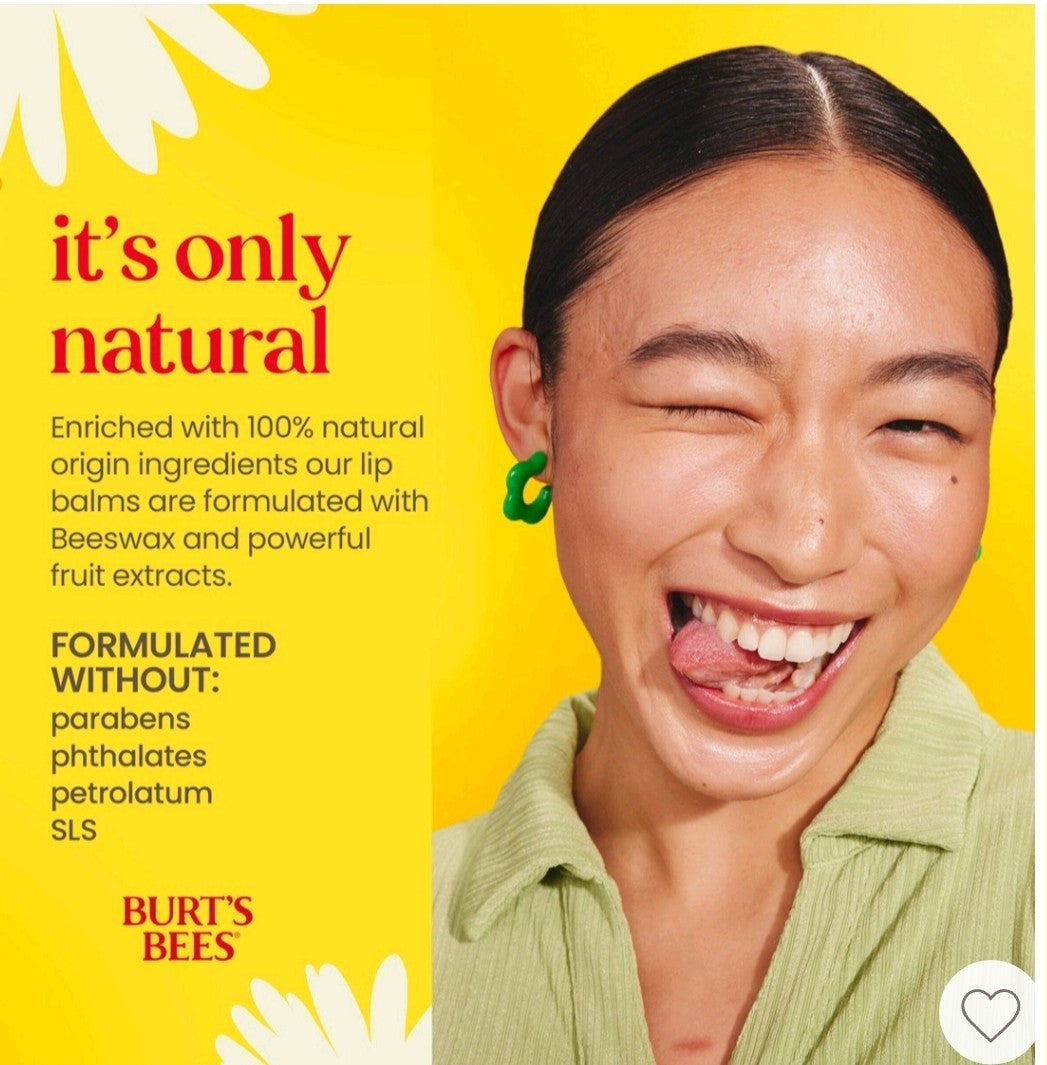 Beeswax Lip Balm Set - Natural Vitamin E & Peppermint, 5 Pack