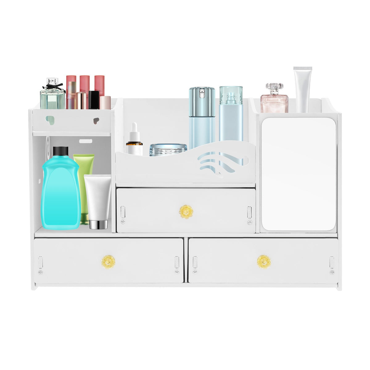 Dresser Makeup Organizer with Drawers and Compartments - Cosmetic Storage Box