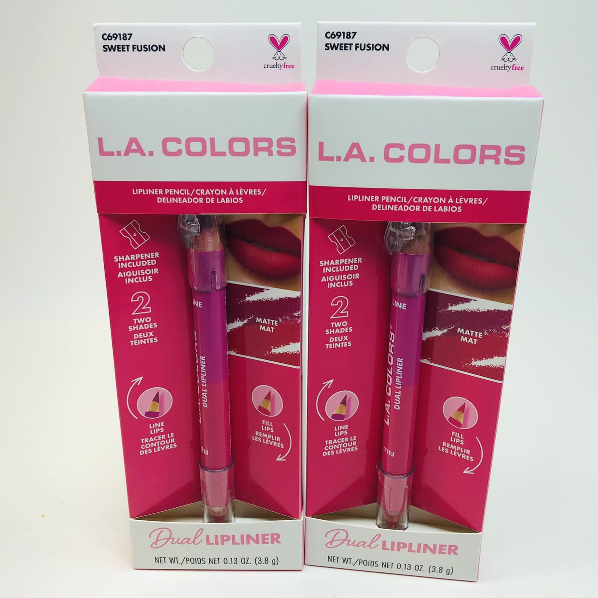 Lip Liner Set Dual Ended Matte Pencils Sweet Fusion 3-Pack