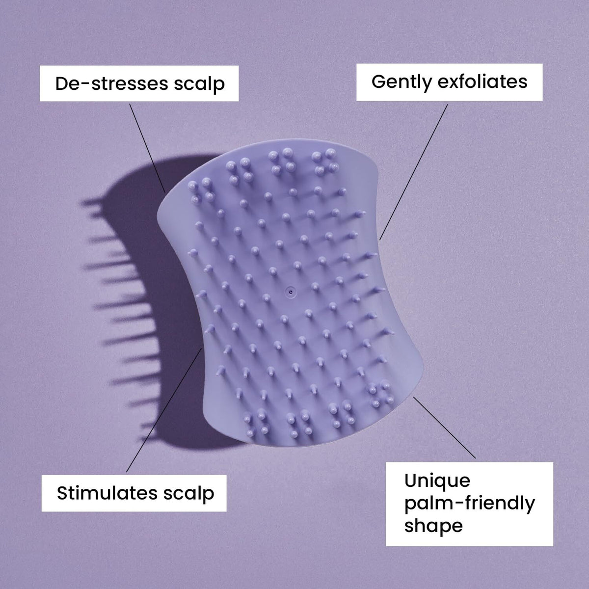 Scalp Exfoliator & Massager Lavender Lite Purple – Hair Care Brush for Detox & Relaxation