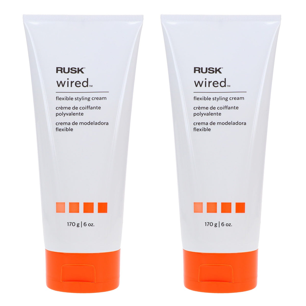 Rusk Wired Styling Cream 6 oz - 2 Pack for Flexible Hair Texture & Shine