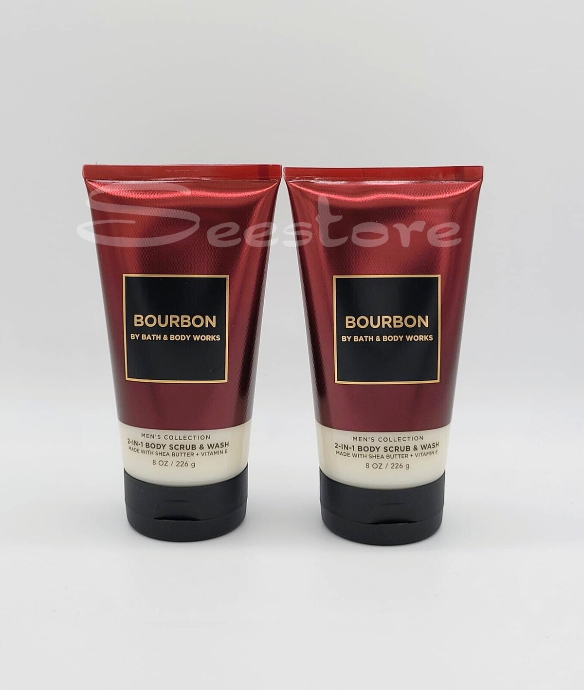 2 Bath & Body Works Bourbon Men's Collection in 1 Scrub Wash 8 oz New