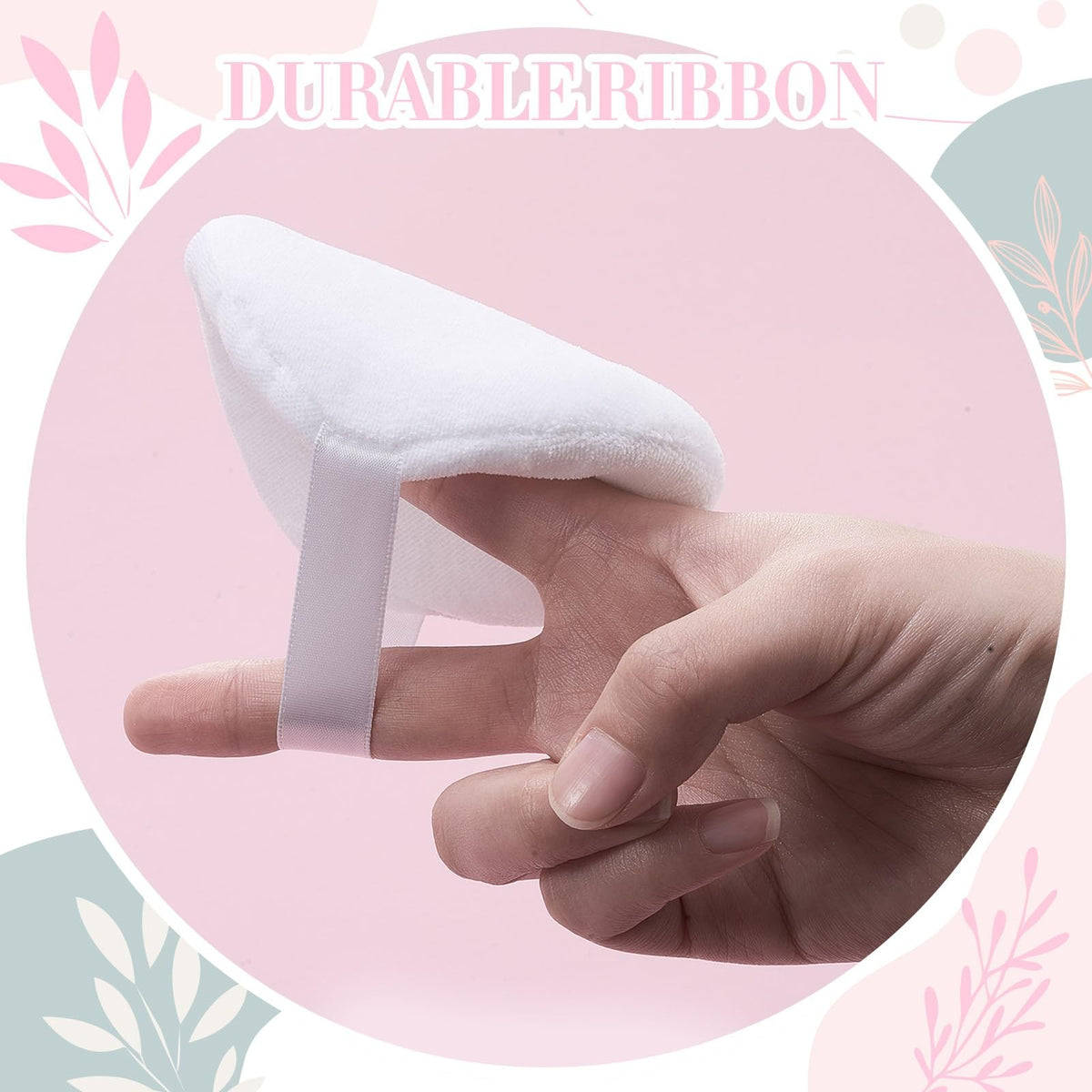 Large Washable Body Powder Puff Set - 16 Soft Velour Sponges for Loose Powder
