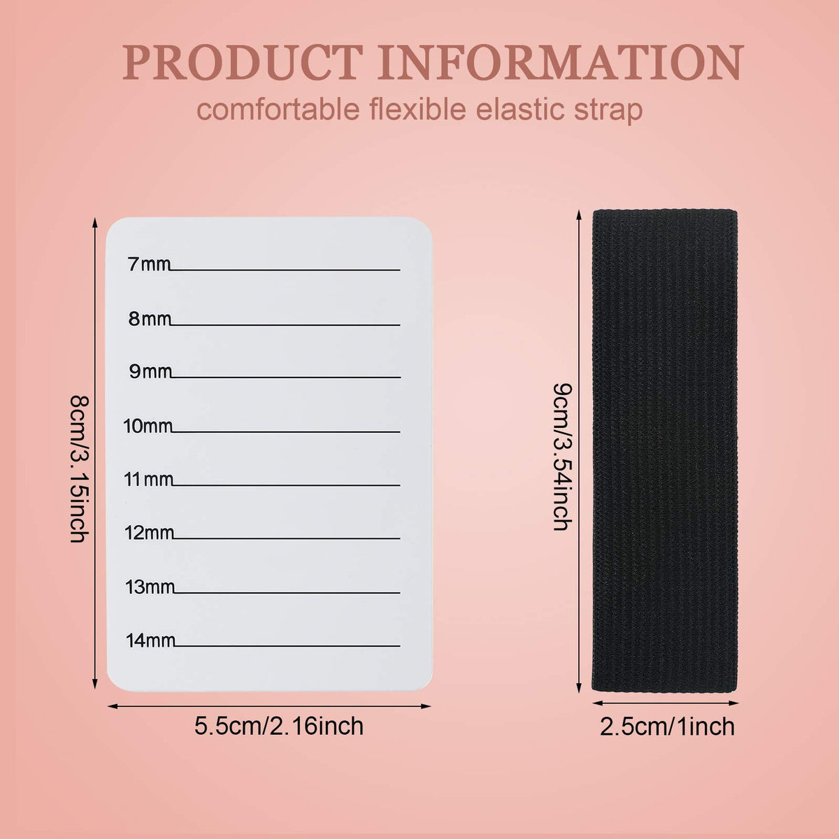 Eyelash Extension Hand Plate with Detachable Elastic Straps - 6 Pack, Black