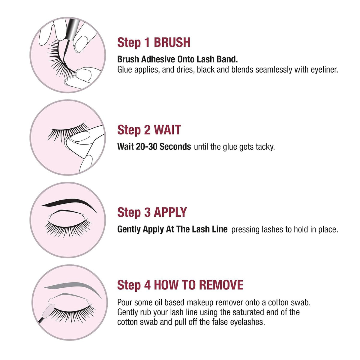 Latex-Free Lash Adhesive - Waterproof Hypoallergenic 48-Hour Bond, 2 Pack