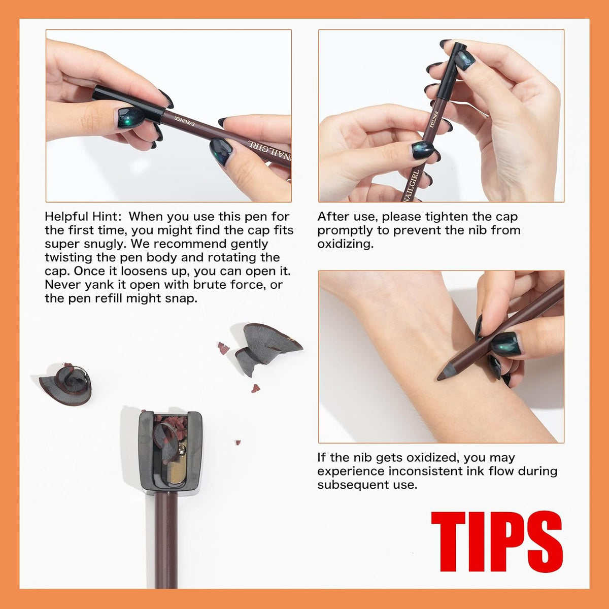 Waterproof Long Lasting Eyeliner Pencil - Smudge-Proof Plum Eye Makeup