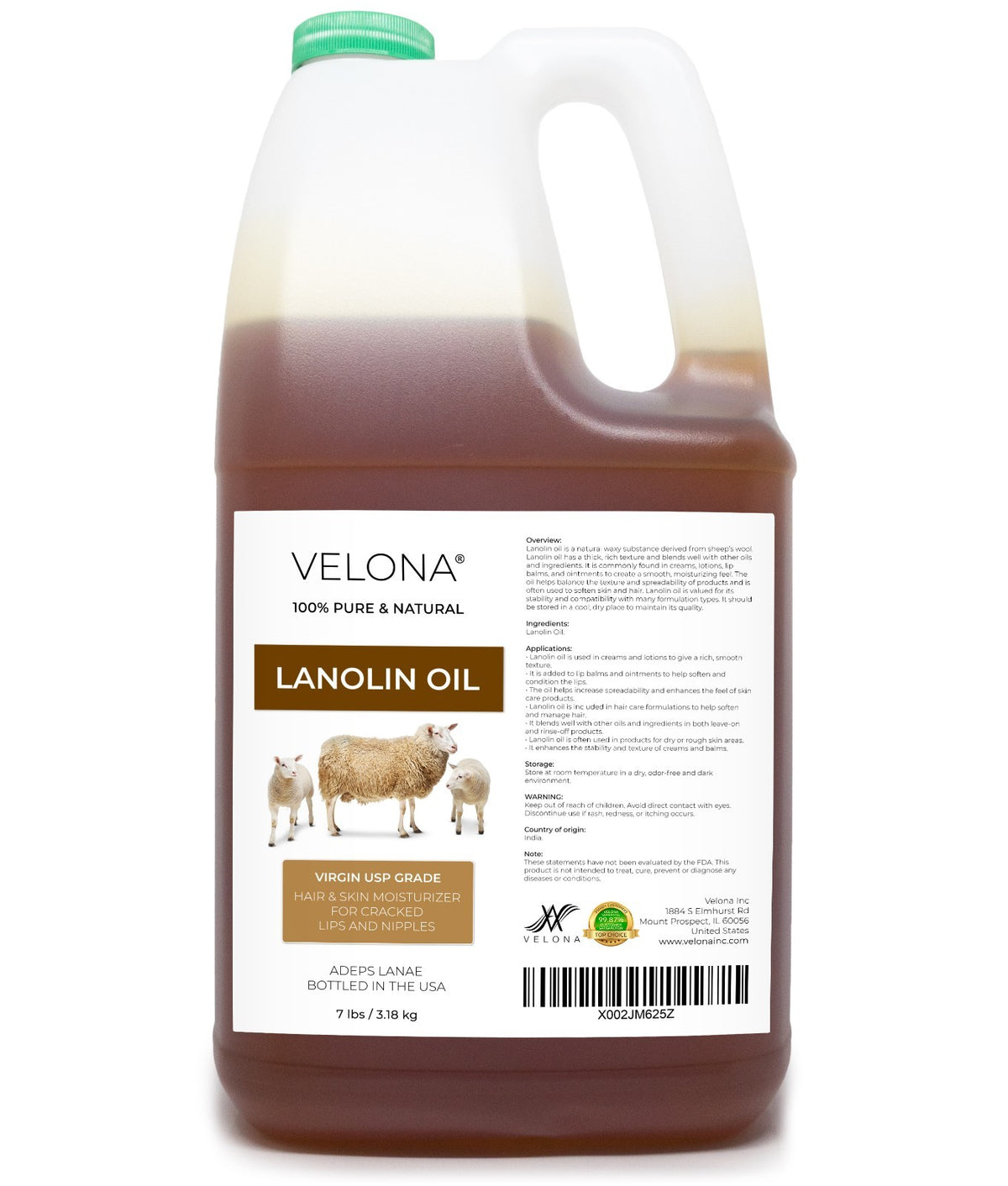 Lanolin Oil USP Grade - 100% Pure Cold Pressed