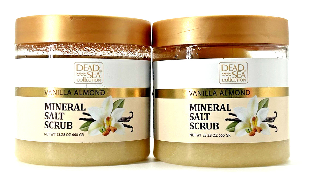 Dead Sea Collection Vanilla Almond Mineral Salt Scrub, 2-Pack (23.28