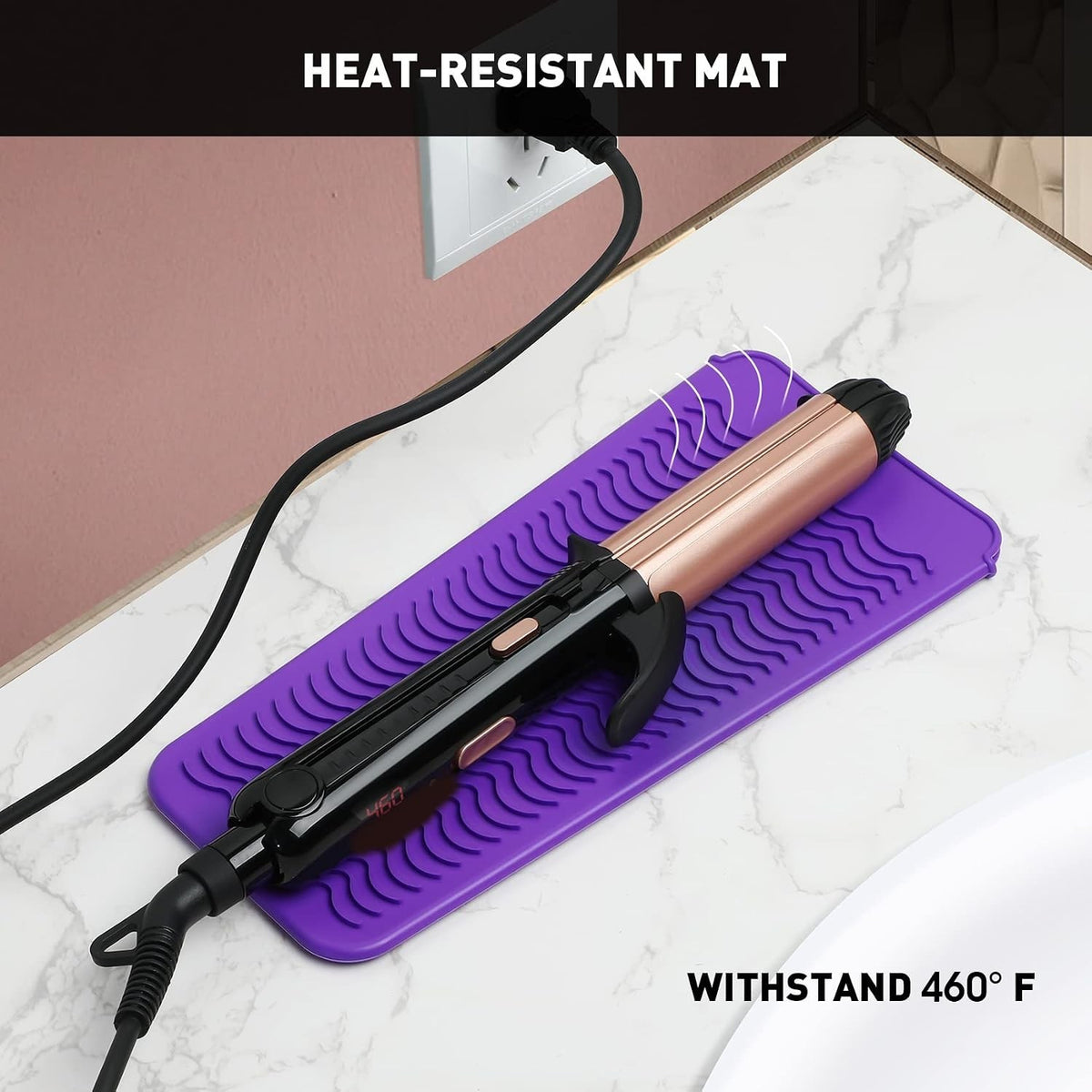 Heat-Resistant Silicone Travel Pouch for Flat Irons & Curling Tools