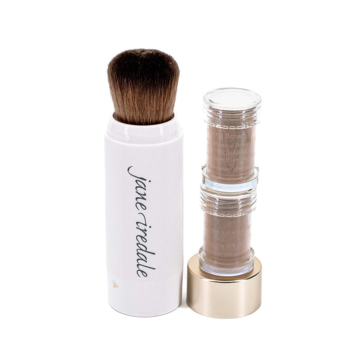 Loose Mineral Foundation with Refillable Brush SPF15 Cocoa 0.18oz - Vegan, Water-Resistant, Sheer Coverage