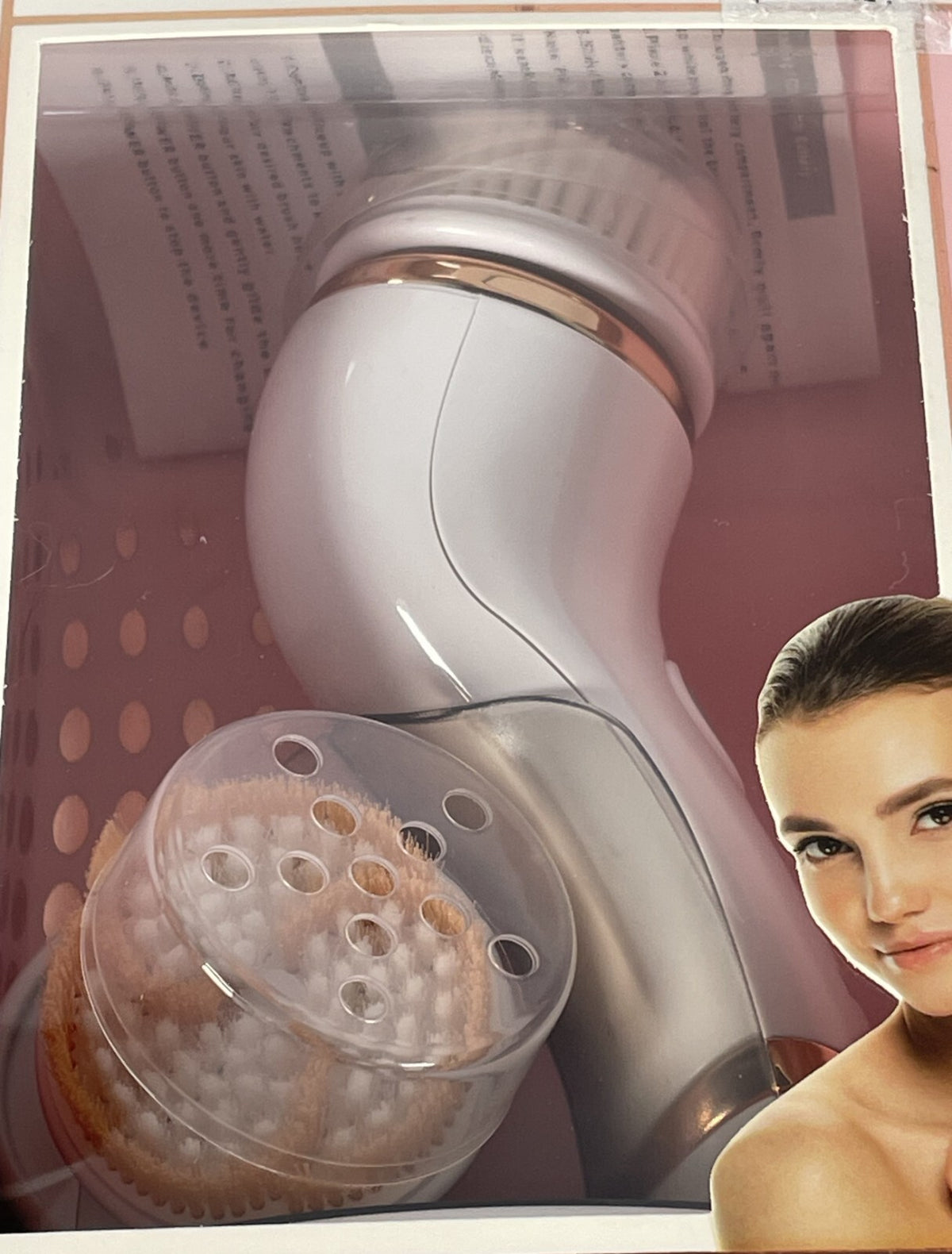 6-Piece Sonic Facial Cleansing System with Brush Heads - Deep Clean & Exfoliate