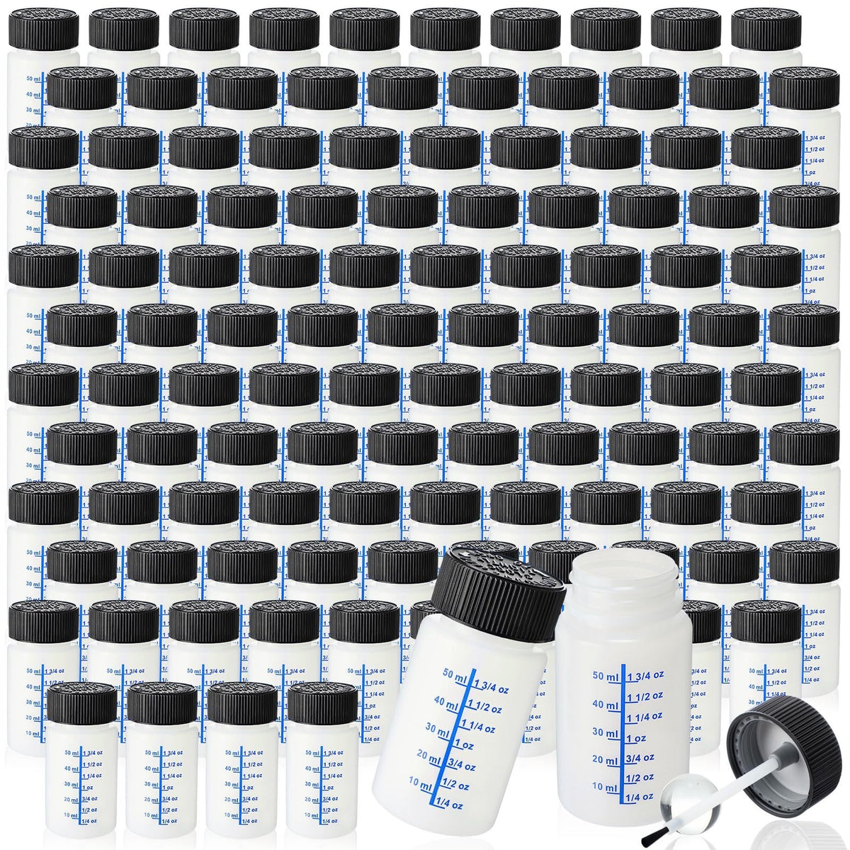 Paint Touch Up Bottles with Brush & Mixing Ball Set - 60 Pcs for Walls, Furniture, Cars