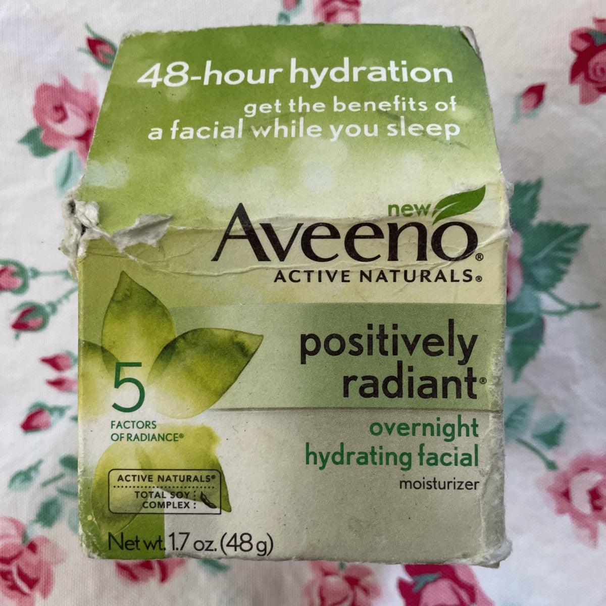 Aveeno Positively Radiant Overnight Hydrating Facial Moisturizer 1.7oz