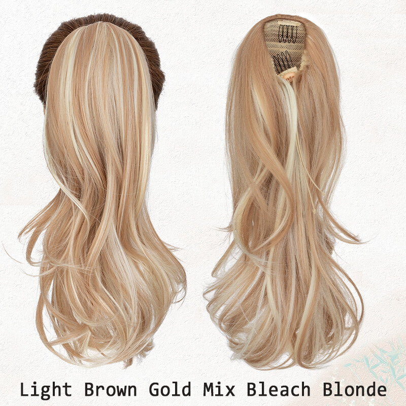 Long Wavy Clip-In Ponytail Hair Extension - Thick Natural Look