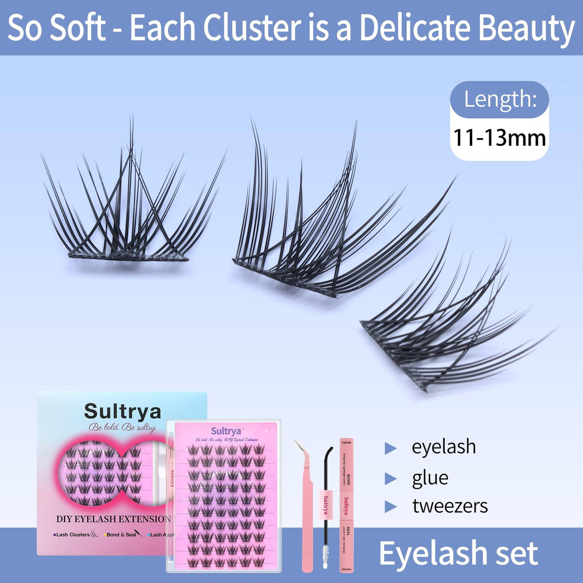 False Eyelash Extensions Kit – 60 Pre-Made Volume Fans for DIY Lashes