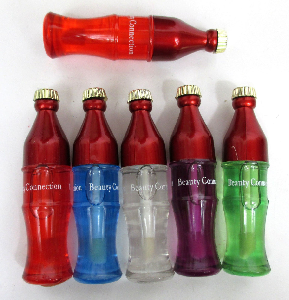 Fruit Flavor Lip Gloss Set - Cola Bottle Shape, Assorted Flavors, 3.5" Long