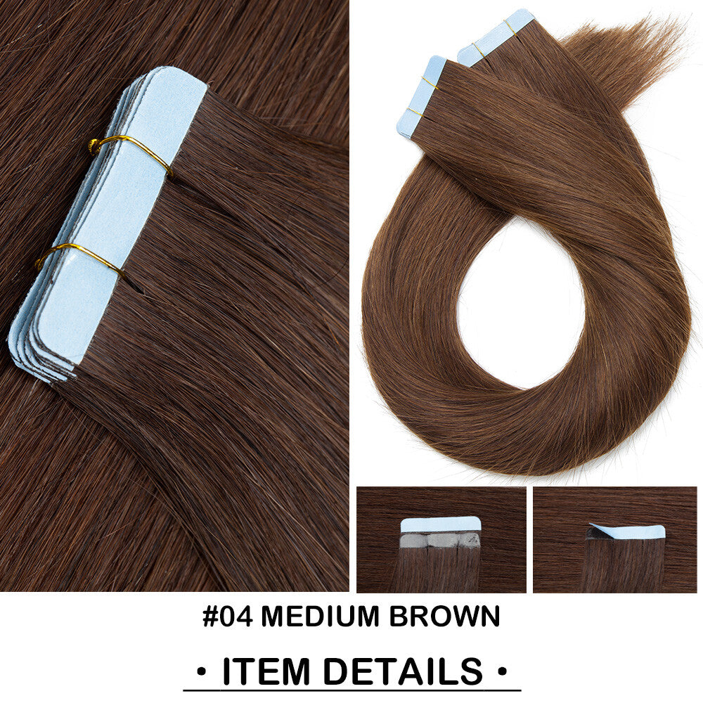 Remy Human Hair Tape-In Extensions Full Head 200g - Multiple Colors & Lengths