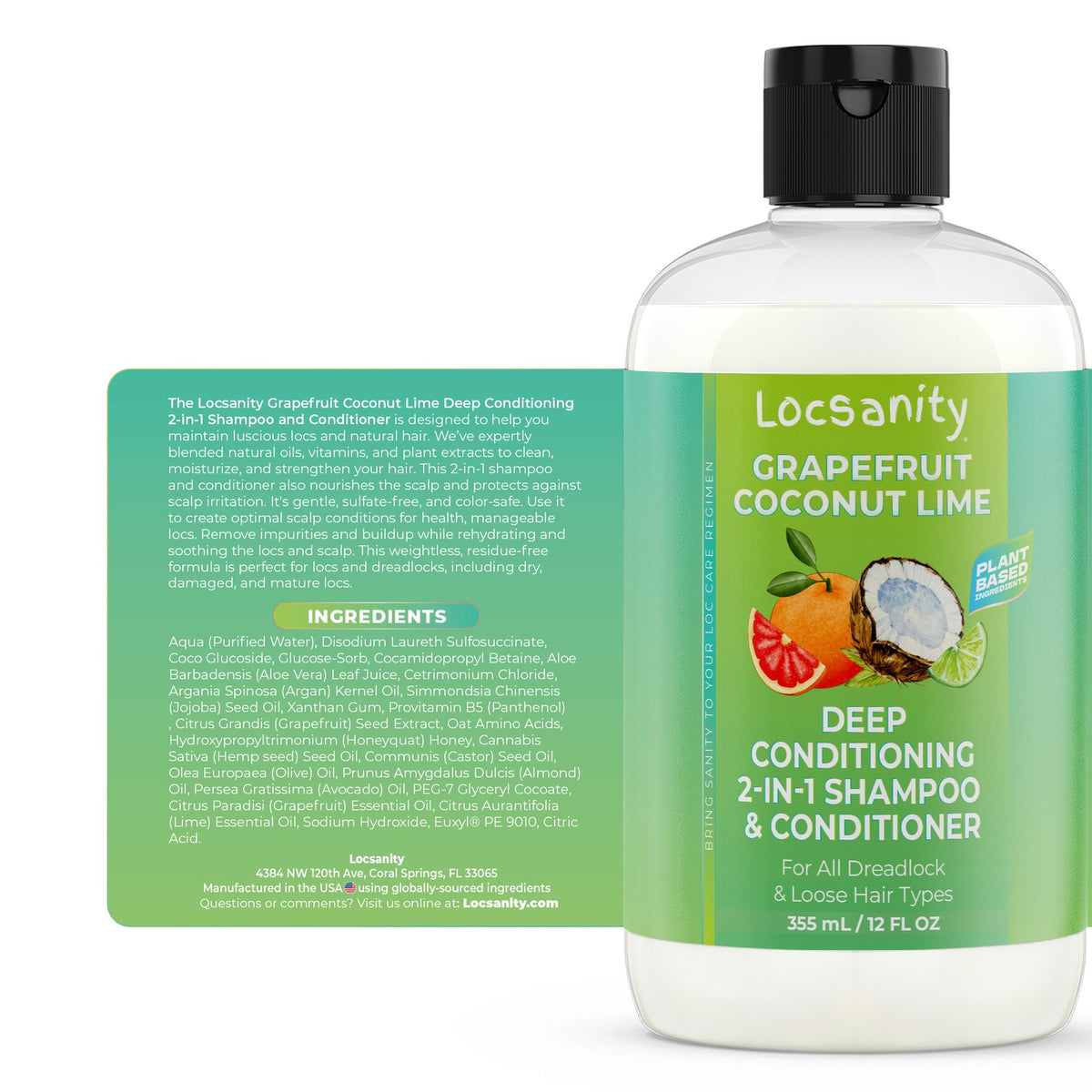 Grapefruit Coconut Lime Loc Shampoo - Sulfate-Free