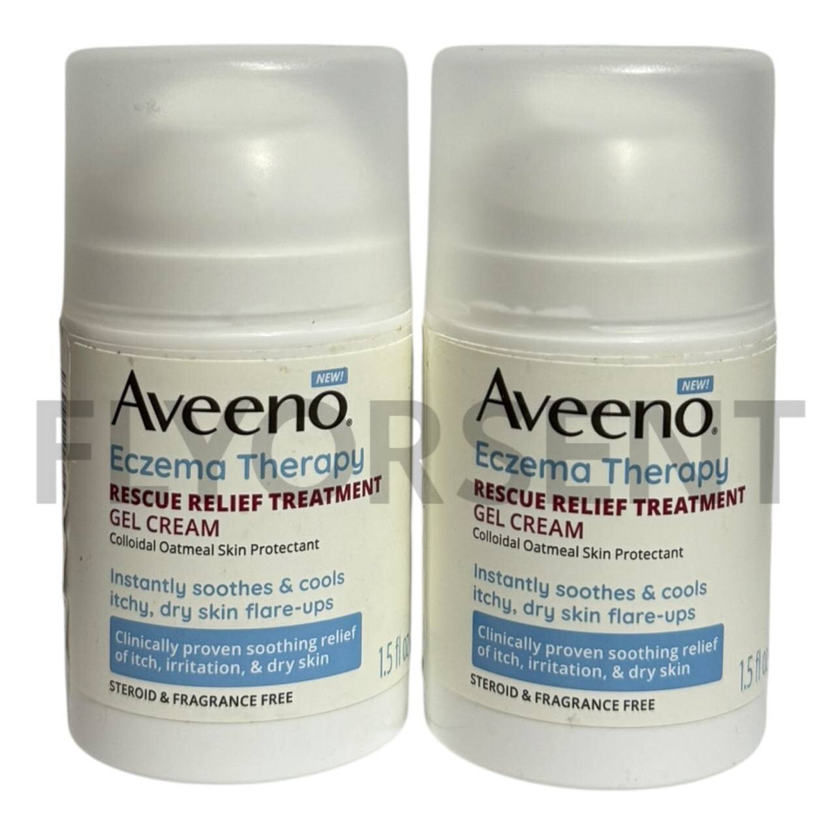 (PACK 2) Aveeno Eczema Therapy Rescue Relief Treatment Gel Cream -1.5