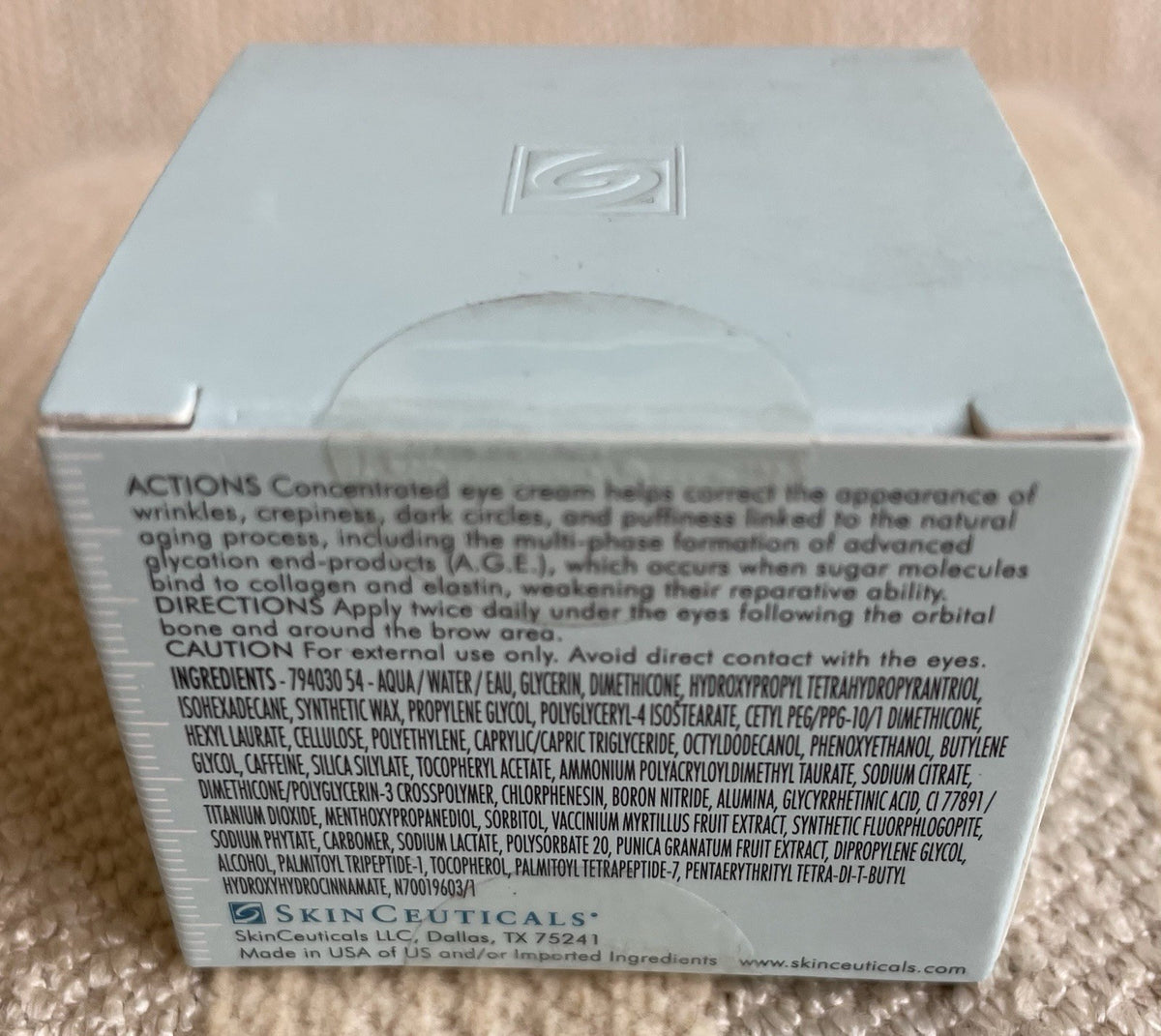 SkinCeuticals Age Advanced Eye Cream 0.5 oz - Authentic & Full Size