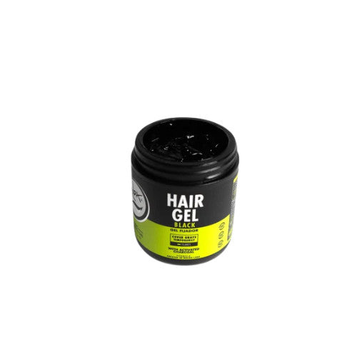 Ultra Strong Hold Hair Gel with Charcoal - Black Radiant, 17.6 Oz