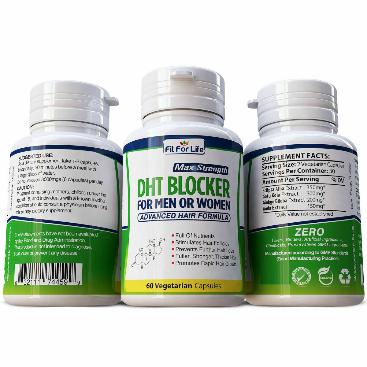 DHT Blocker Hair Growth Supplement - 120 Vegetarian Capsules