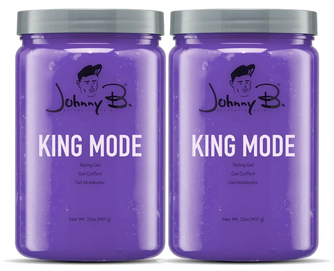 Hair Gel Set - 2 Jars of 32oz Strong Hold, High Shine, Unisex Styling