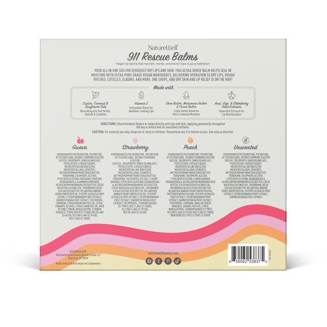 Natural Rescue Balm Pack - Skin Soothing 4-Pack for Cuts and Burns