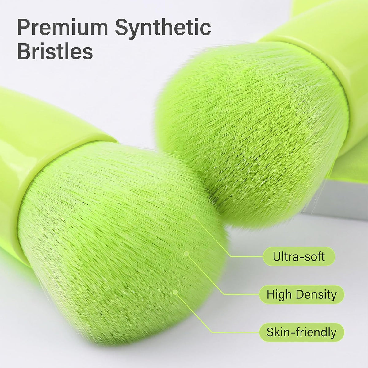 Travel Makeup Brush Set with Mirror - Portable Cosmetic Brushes Kit