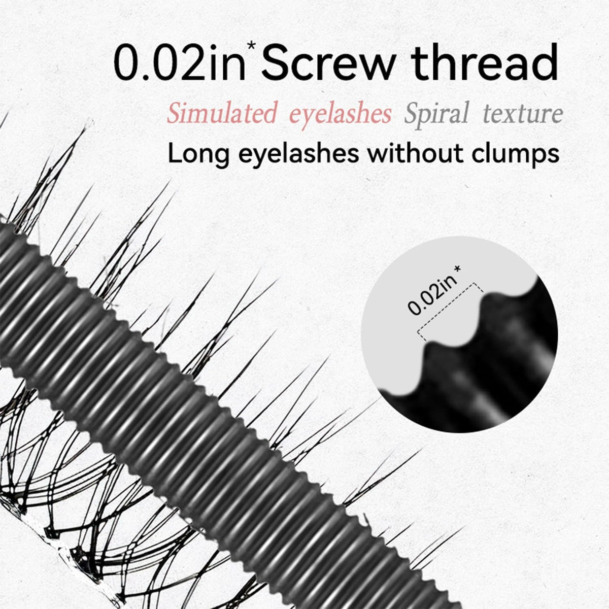 Waterproof Tubular Eyelash Primer & Curl Mascara with Metal Wand
