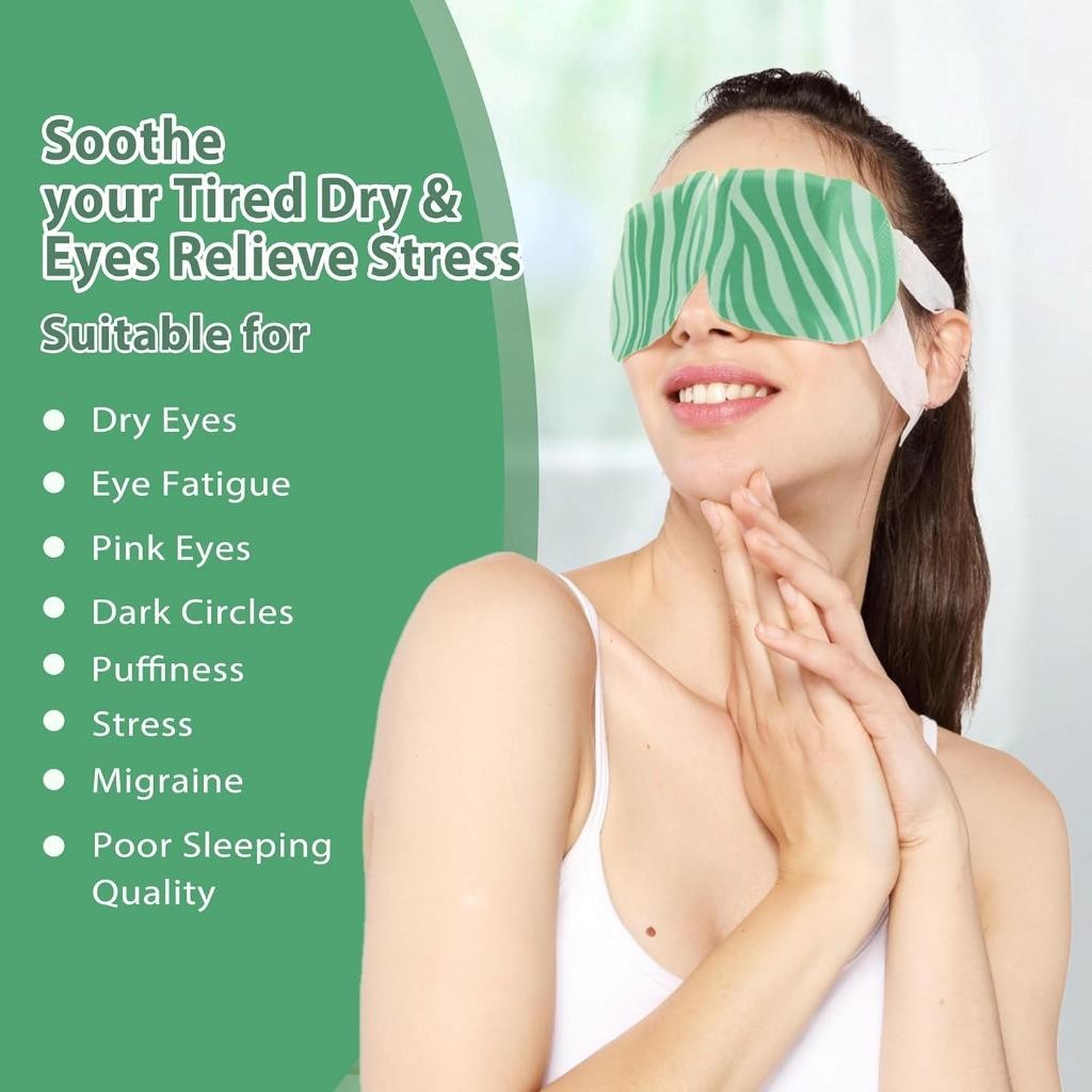 Disposable Steam Eye Masks for Dry Eyes & Relaxation - 45 Pack