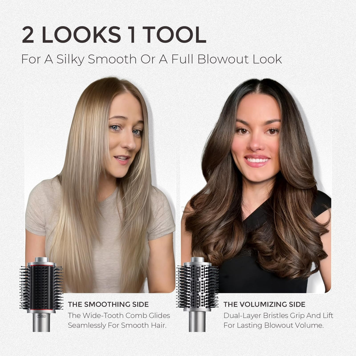 TYMO 4.0 Hair Blow Dryer Brush - Lightweight 3X Faster Drying Metal