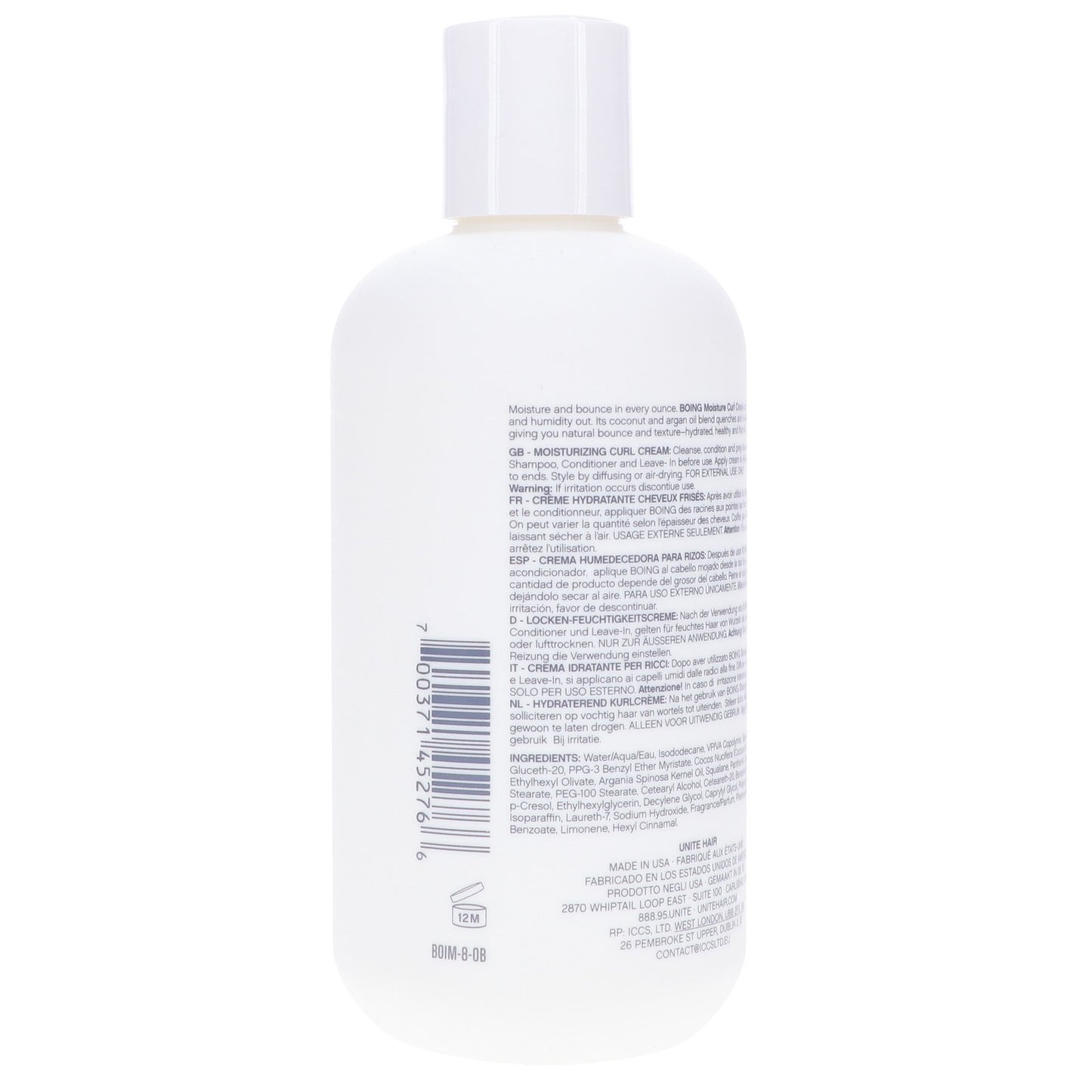 Moisturizing Curl Cream for Bouncy Hair - 8 oz