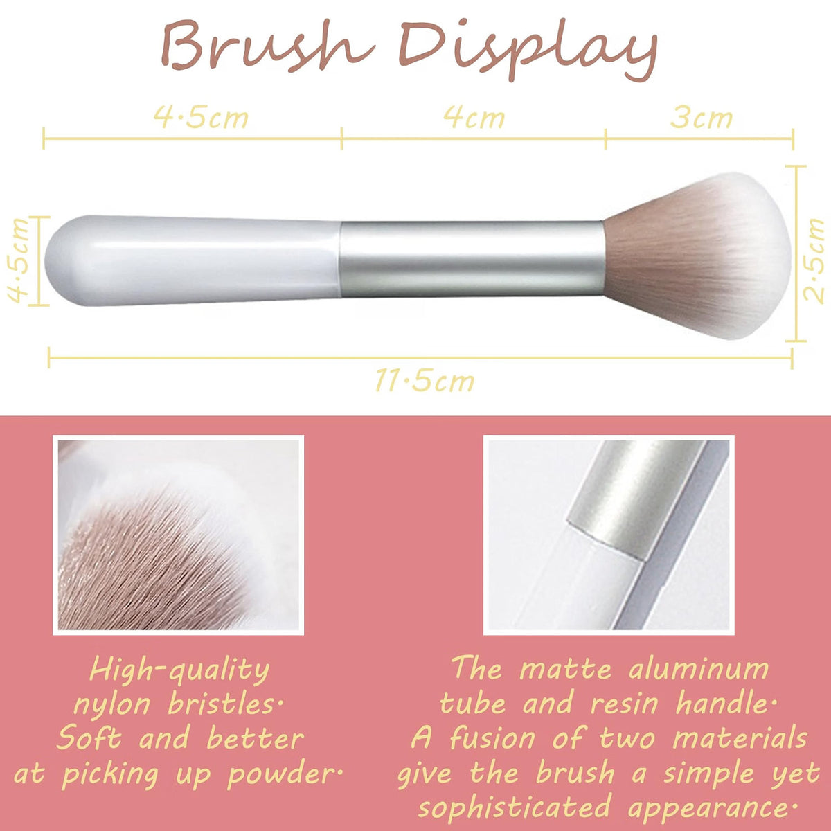 Pink Matte Blush Palette with Brush - Long Lasting Face Makeup