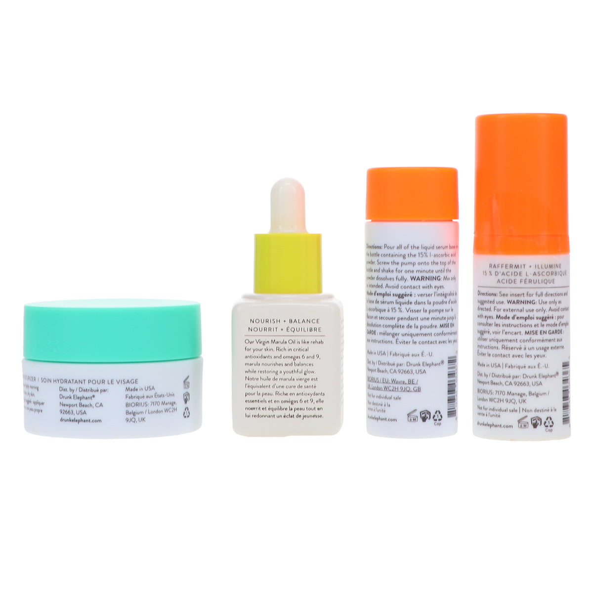 Drunk Elephant The Littles Skincare Set - Travel Size Cleanser Serum SPF